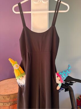 Black Double-Strap A-Line Dress